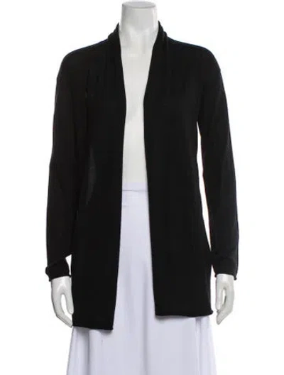 Pre-owned Falconeri Cashmere Open Front Sweater In Black