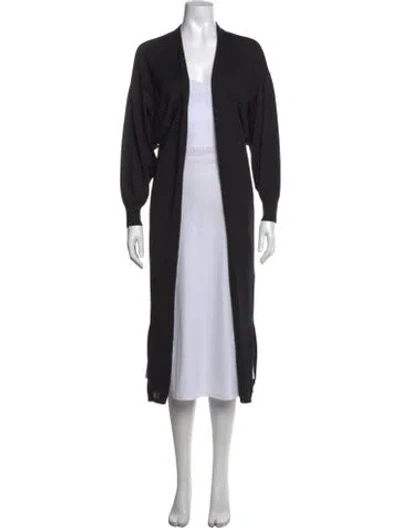 Pre-owned Falconeri Cashmere Open Front Sweater In Black