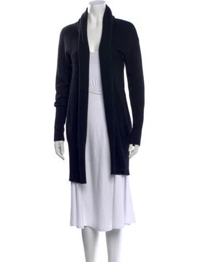 Pre-owned Falconeri Cashmere Open Front Sweater In Black