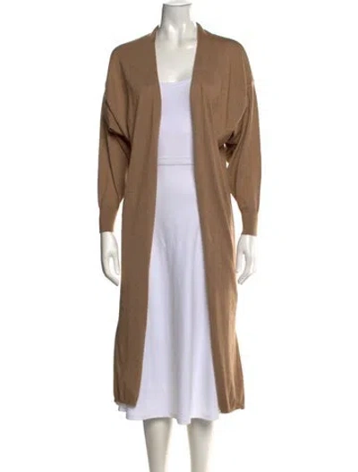 Pre-owned Falconeri Cashmere Open Front Sweater In Neutrals