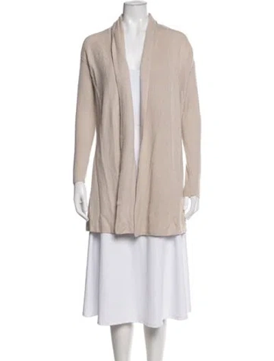 Pre-owned Falconeri Cashmere Open Front Sweater In Neutrals