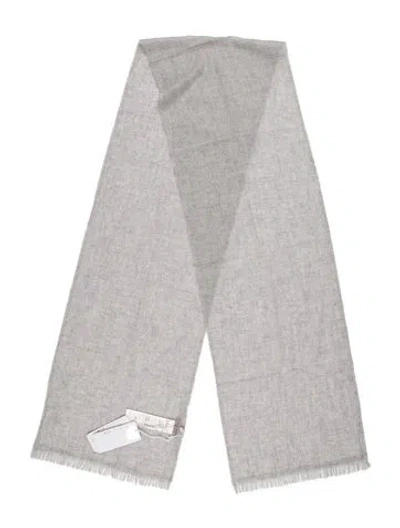 Pre-owned Falconeri Cashmere Scarf W/ Tags In Grey