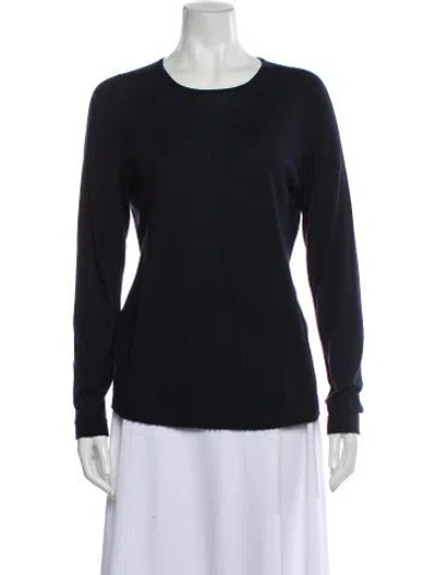 Pre-owned Falconeri Cashmere Scoop Neck Sweater In Blue