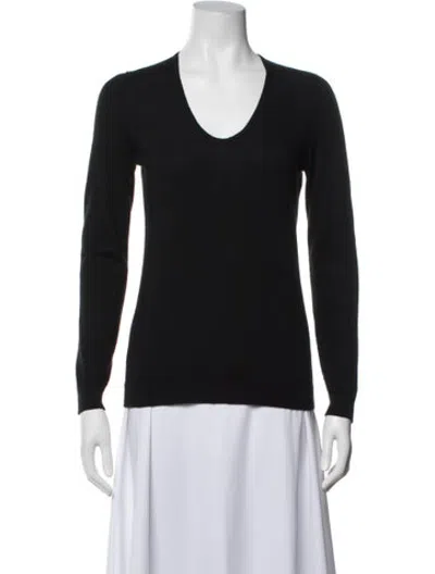 Pre-owned Falconeri Cashmere Scoop Neck Sweater In Blue