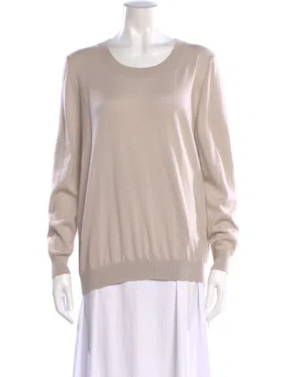 Pre-owned Falconeri Cashmere Scoop Neck Sweater In Neutral