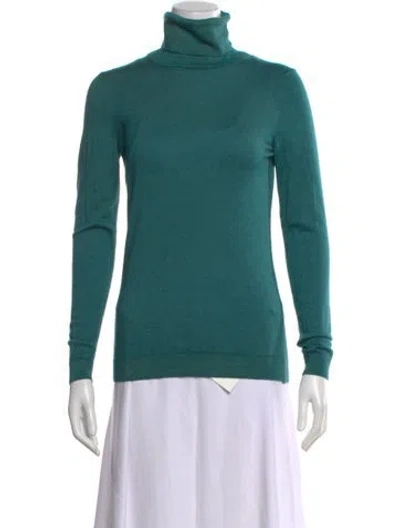 Pre-owned Falconeri Cashmere Turtleneck Sweater In Blue