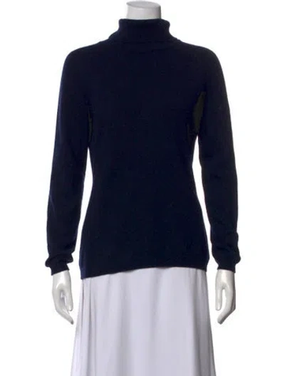 Pre-owned Falconeri Cashmere Turtleneck Sweater In Blue