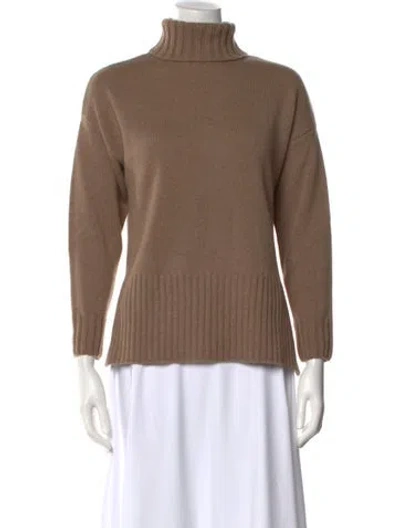 Pre-owned Falconeri Cashmere Turtleneck Sweater In Brown