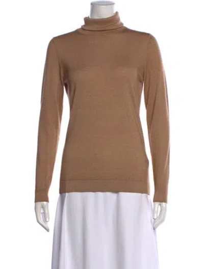 Pre-owned Falconeri Cashmere Turtleneck Sweater In Brown