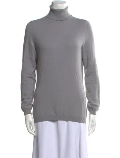 Pre-owned Falconeri Cashmere Turtleneck Sweater In Gray