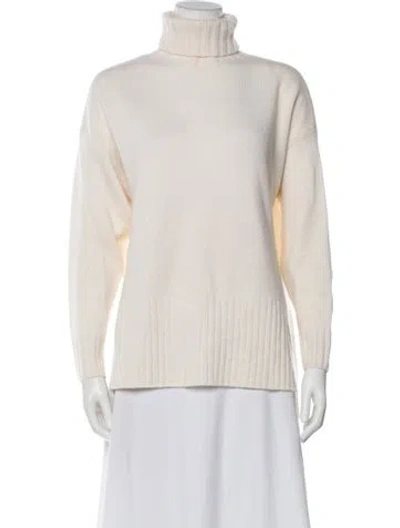 Pre-owned Falconeri Cashmere Turtleneck Sweater In Neutral