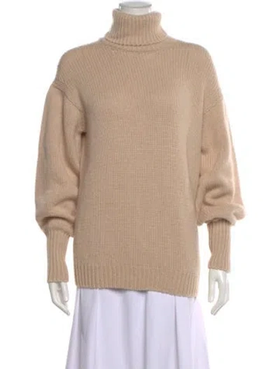 Pre-owned Falconeri Cashmere Turtleneck Sweater In Neutral