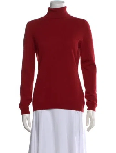 Pre-owned Falconeri Cashmere Turtleneck Sweater In Red