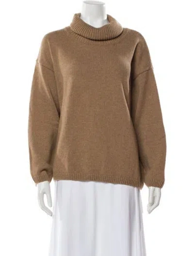 Pre-owned Falconeri Cashmere Turtleneck Sweater W/ Tags In Brown