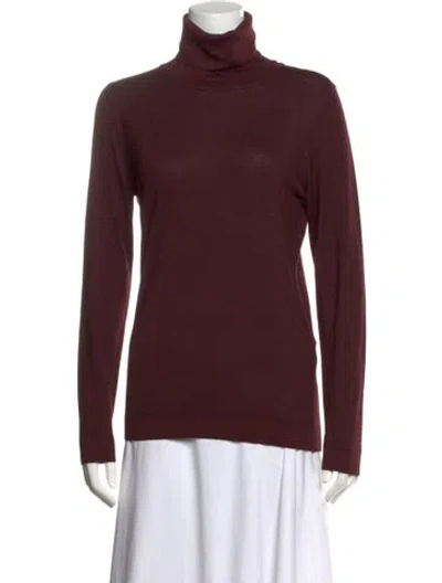 Pre-owned Falconeri Cashmere Turtleneck Top W/ Tags In Burgundy