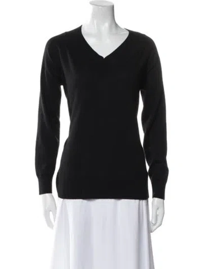 Pre-owned Falconeri Cashmere V-neck Sweater In Black