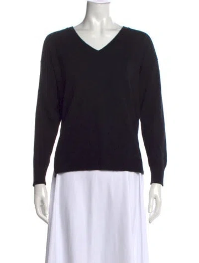 Pre-owned Falconeri Cashmere V-neck Sweater In Blue