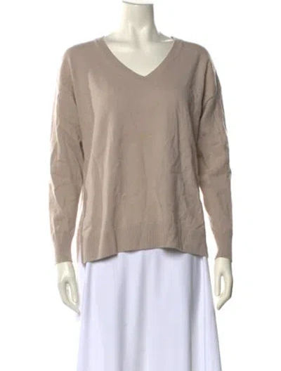 Pre-owned Falconeri Cashmere V-neck Sweater In Neutral