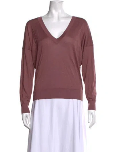 Pre-owned Falconeri Cashmere V-neck Top In Pink