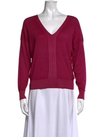 Pre-owned Falconeri Cashmere V-neck Top In Pink