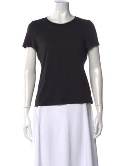 Pre-owned Falconeri Crew Neck Short Sleeve T-shirt In Black