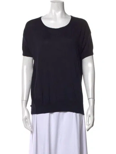 Pre-owned Falconeri Crew Neck Short Sleeve T-shirt In Blue