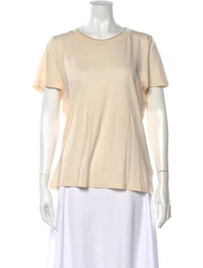 Pre-owned Falconeri Crew Neck Short Sleeve T-shirt In Neutrals