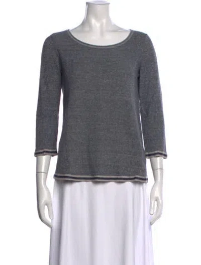 Pre-owned Falconeri Crew Neck Sweater In Grey