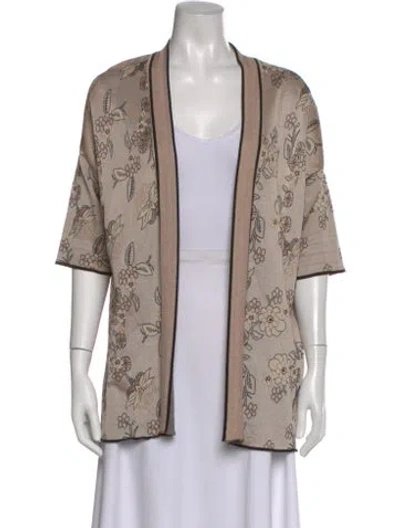 Pre-owned Falconeri Floral Print Scoop Neck Sweater In Multi