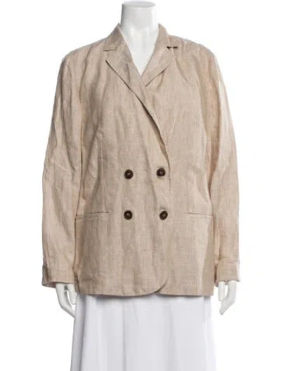 Pre-owned Falconeri Linen Blazer In Neutral