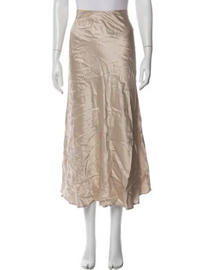 Pre-owned Falconeri Linen Long Skirt In Neutral