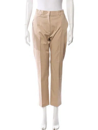 Pre-owned Falconeri Linen Straight Leg Pants In Neutral