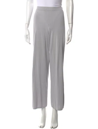 Pre-owned Falconeri Linen Wide Leg Pants In Grey
