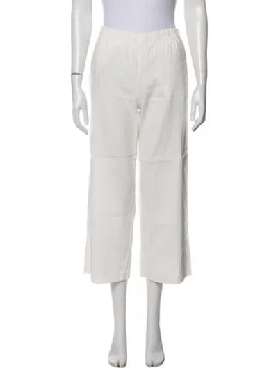 Pre-owned Falconeri Linen Wide Leg Pants In Neutral