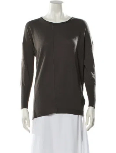 Pre-owned Falconeri Merino Wool Bateau Neckline T-shirt In Green