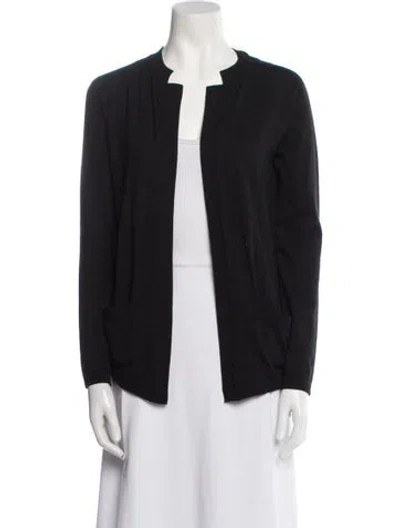 Pre-owned Falconeri Merino Wool Crew Neck Sweater In Black