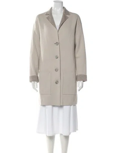 Pre-owned Falconeri Merino Wool Jacket In Neutral