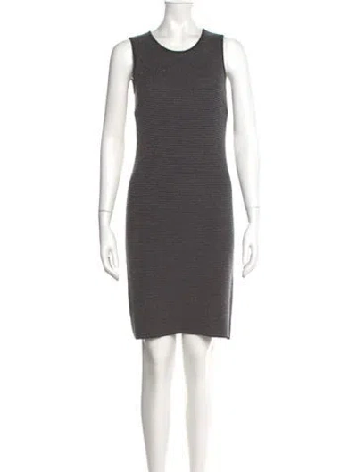 Pre-owned Falconeri Merino Wool Mini Dress In Gray
