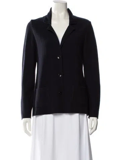 Pre-owned Falconeri Merino Wool V-neck Sweater In Black