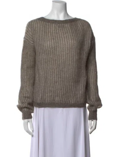 Pre-owned Falconeri Mohair Crew Neck Sweater In Multicolor