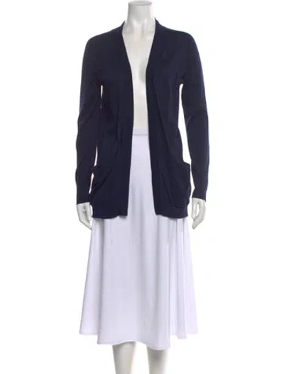 Pre-owned Falconeri Open Front Sweater In Blue