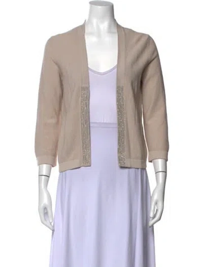 Pre-owned Falconeri Open Front Sweater In Neutrals