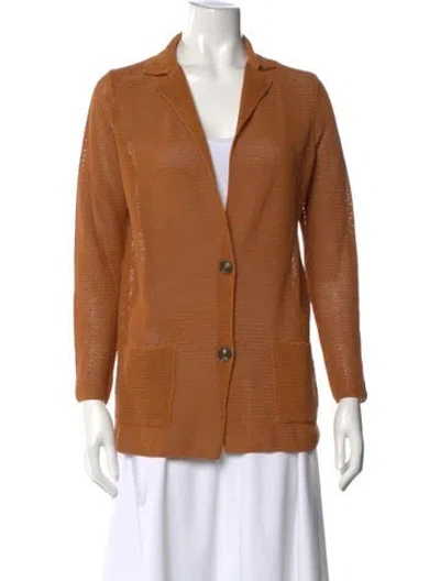 Pre-owned Falconeri Open Front Sweater In Orange