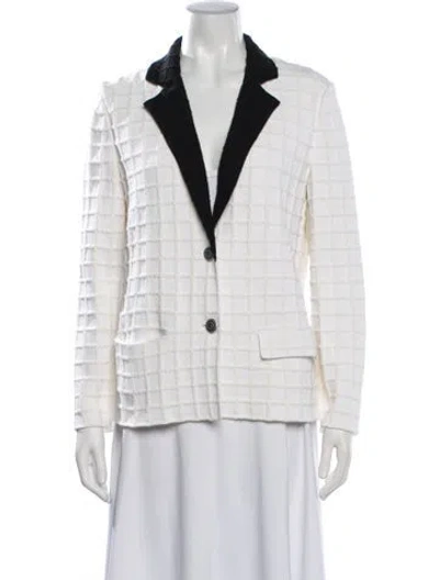 Pre-owned Falconeri Patterned Blazer W/ Tags In White