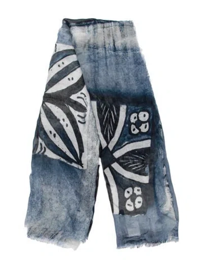 Pre-owned Falconeri Printed Scarf In Blue