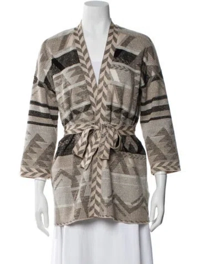 Pre-owned Falconeri Printed V-neck Sweater