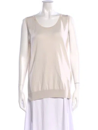 Pre-owned Falconeri Scoop Neck Sweater In Neutral