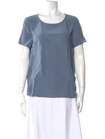 Pre-owned Falconeri Silk Crew Neck T-shirt In Blue