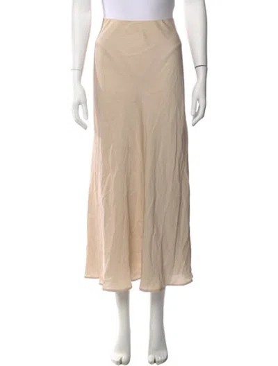Pre-owned Falconeri Silk Long Skirt In Neutrals