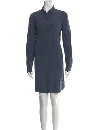 Pre-owned Falconeri Silk Mini Dress In Blue
